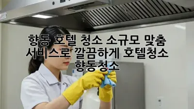 향동 호텔 청소🧹✨: 소규모 맞춤 서비스로 깔끔하게! #호텔청소 #향동청소